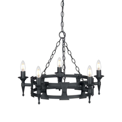 Полилей Saxon 5xE14 Black Elstead Lighting SAX5-BLK | Osvetlenieto.bg