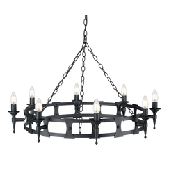 Полилей Saxon 8xE14 Black Elstead Lighting SAX8-BLK | Osvetlenieto.bg