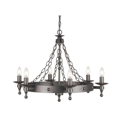 Полилей Warwick 6xE14 Graphite Black Elstead Lighting WR6-GRAPHITE | Osvetlenieto.bg