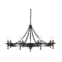 Полилей Warwick 8xE14 Graphite Black Elstead Lighting WR8-GRAPHITE | Osvetlenieto.bg