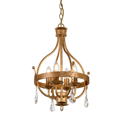 Полилей Windsor 4xE14 Gold Patina Elstead Lighting WINDSOR4-GOLD | Osvetlenieto.bg