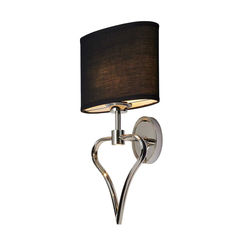 Аплик Falmouth 2 Light Polished Chrome Black Shade Elstead Lighting BATH-FALMOUTH-PC | Osvetlenieto.bg