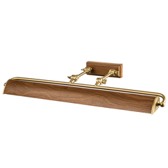 Аплик за картина Winchfield 4xE14 Large Aged Brass & Oak Effect Elstead Lighting WINCHFIELD-PLL-AB-OAK | Osvetlenieto.bg