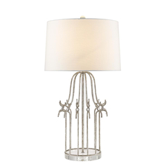 Настолна лампа Stella 1xE27 Distressed Silver Gilded Nola GN-STELLA-TL-SV | Osvetlenieto.bg