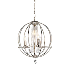 Полилей Cassie 3xE14 Light Polished Nickel Plated Elstead Lighting CASSIE4 | Osvetlenieto.bg