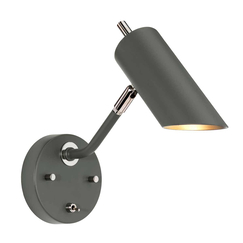 Аплик Quinto 1xE27 Dark Grey Polished Nickel Elstead Lighting QUINTO1-GPN | Osvetlenieto.bg