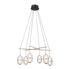 LED Полилей Alani PND-34375-6-BK Italux 32W 3000K | Osvetlenieto.bg