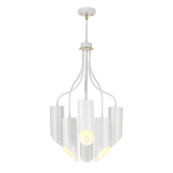 Полилей Quinto 6xE27 White Aged Brass Elstead Lighting QUINTO6-WAB | Osvetlenieto.bg