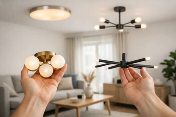 Как да изберете полилей за нисък таван | Osvetlenieto.bg