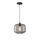 Винтидж полилей ZAMBELIS 14102 PENDANT 1L GLASS SMOKED GREY 1xE27 | Osvetlenieto.bg