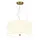 Полилей Pearce18 3xE27 Aged Brass Ceiling Pan Aged Brass Ivory Shade Designer's Lightbox DL-PEARCE18-3LT-IV-AB | Osvetlenieto.bg