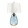 Настолна лампа Lena 2 Light Small Blue-tinted Glass  Off-White Shade Elstead Lighting LENA-TL-S-BLUE-OWSS | Osvetlenieto.bg