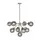 Полилей Kula 9xE14 Polished Nickel Elstead Lighting KULA9 | Osvetlenieto.bg