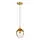 Пендел Tiber 1xE27 Brushed Brass Amber Glass Elstead Lighting TIBER-P-AMBER | Osvetlenieto.bg