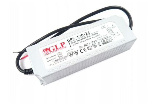 LED захранване 120W 24V GLP IP67 GPV-120-24 | Osvetlenieto.bg