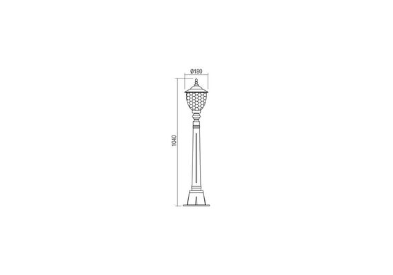 Паркова лампа MATERA H100 E27 40W RAB 9634 Smarter | Osvetlenieto.bg