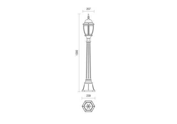 Паркова лампа SEVILLA 9608 Smarter | Osvetlenieto.bg