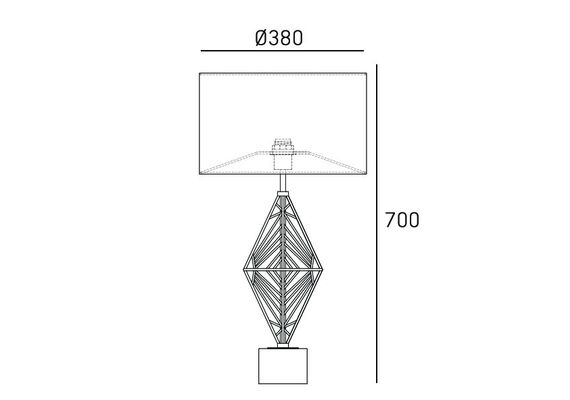 Настолна лампа CARACAS T01960CH CosmoLight 1xE27 | Osvetlenieto.bg