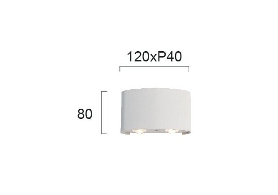 LED Фасаден аплик TWIST 4211000 Viokef 4W 3000K IP54 | Osvetlenieto.bg