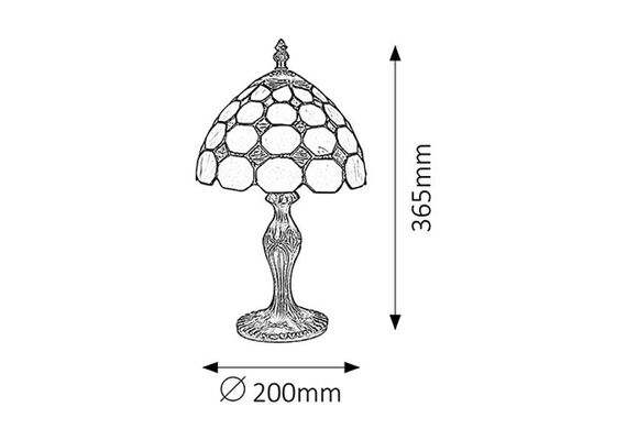 Настолна лампа Tiffany Marvel 8072 Rabalux 1xE14 | Osvetlenieto.bg