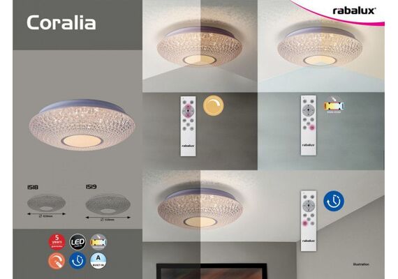LED Плафон Coralia 1518 Rabalux 48W | Osvetlenieto.bg