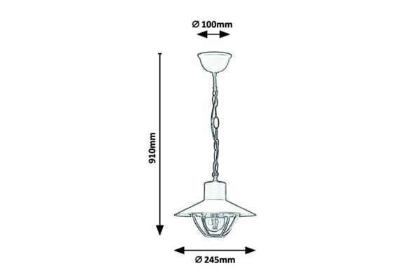 Външна висяща лампа ALMADA 7885 Rabalux 1xE27 | Osvetlenieto.bg
