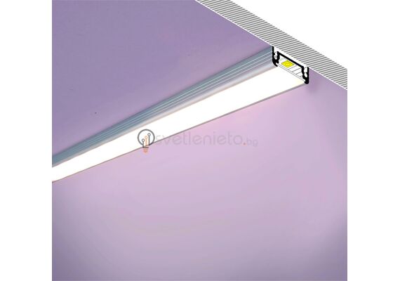 Анодизиран LED профил SURFACE10 BC/UX 2000 за открит монтаж | Osvetlenieto.bg