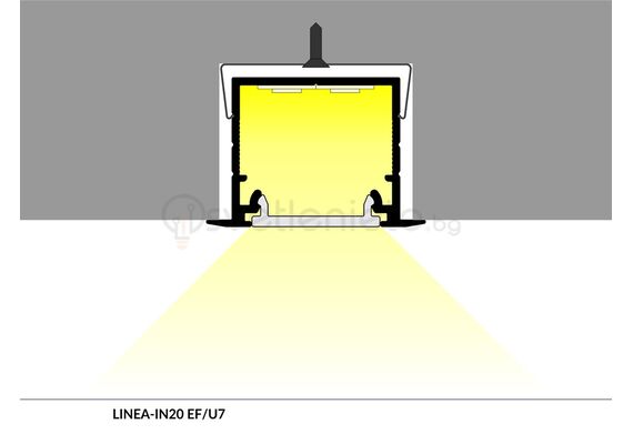 Бял LED профил за вграждане LINEA-IN20 2000 | Osvetlenieto.bg