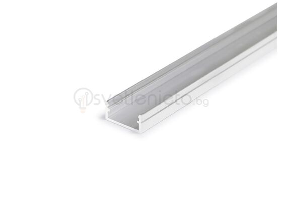 LED профил за открит монтаж суров алуминий BEGTON12 J/S 2000 | Osvetlenieto.bg