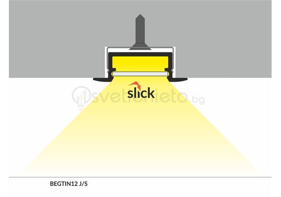 LED профил за вграждане суров алуминий BEGTIN12 J/S 2000 | Osvetlenieto.bg