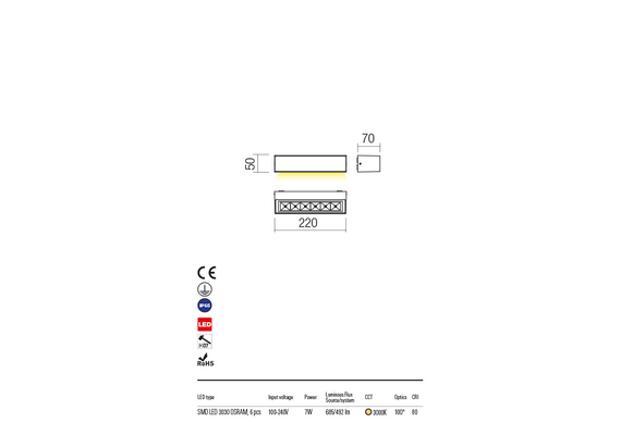 LED Външен аплик AROOS 90247 Redo IP65 | Osvetlenieto.bg