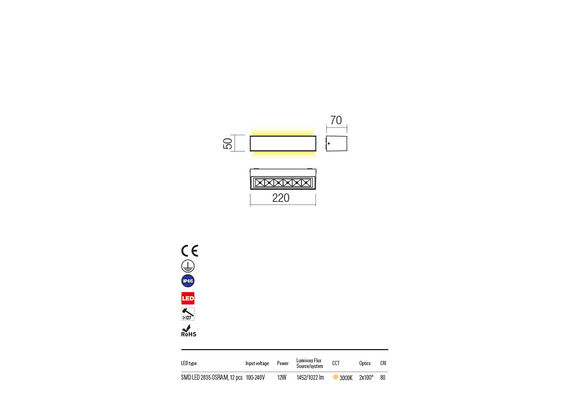 LED Външен аплик AROOS 90256 Redo IP65 | Osvetlenieto.bg