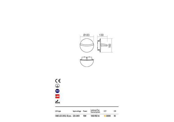LED Външен аплик GIMBAL 90067 Redo IP65 | Osvetlenieto.bg