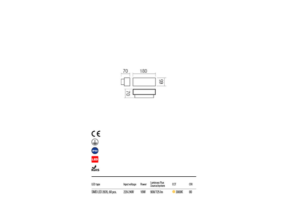 LED Външен аплик PLANIT 90095 Redo IP54 | Osvetlenieto.bg