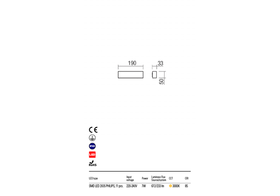 LED Външен аплик TRATTO 9116 Redo IP65 | Osvetlenieto.bg