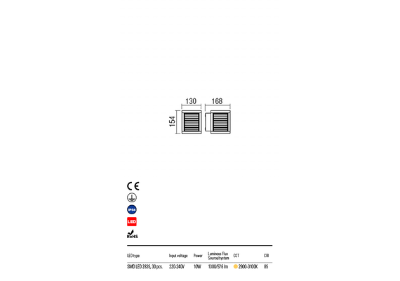 LED Външен аплик XIERA 9566 Redo IP54 | Osvetlenieto.bg