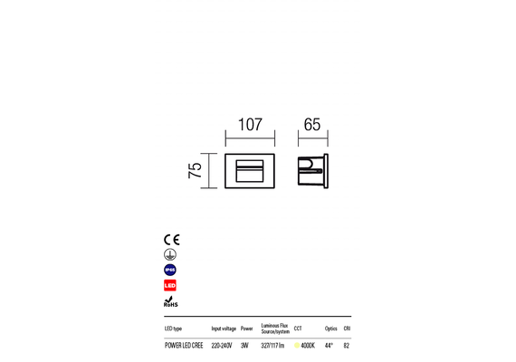 LED Външен аплик за стена INNER 9546 Redo IP65 | Osvetlenieto.bg