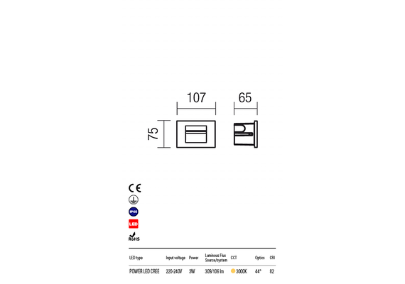 LED Външен аплик за стена INNER 9635 Redo IP65 | Osvetlenieto.bg