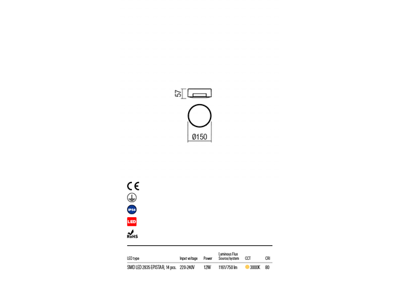 LED Външен плафон SKOR 90003 Redo IP54 | Osvetlenieto.bg