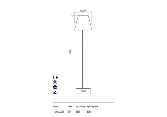 Външна стояща лампа PINO 9978 Redo IP65 | Osvetlenieto.bg