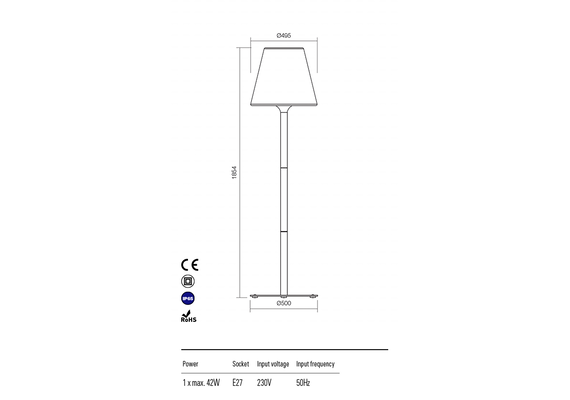Външна стояща лампа PINO 9979 Redo IP65 | Osvetlenieto.bg