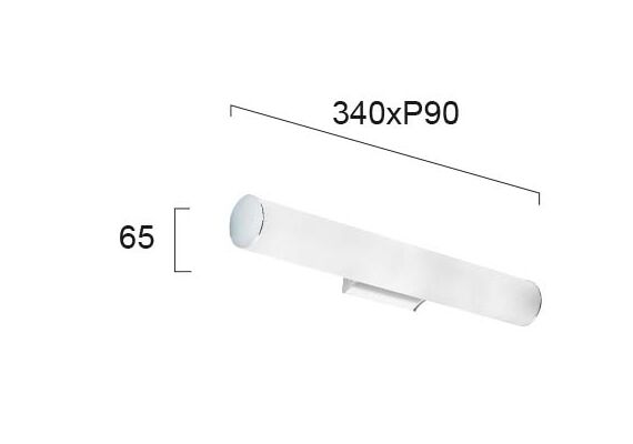 LED Аплик за баня FIBI 4181300 Viokef 10W 3000K | Osvetlenieto.bg