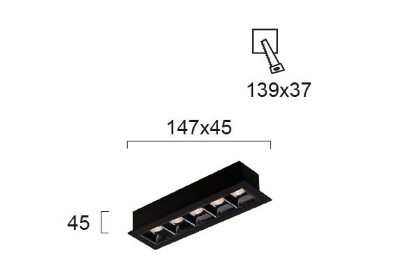 LED Прожектор за вграждане ADEN 4260700 Viokef 10W 3000K | Osvetlenieto.bg