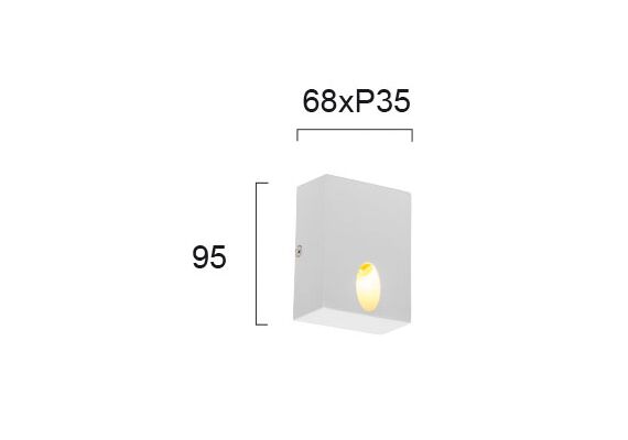 LED Фасаден аплик POROS 4261300 Viokef 3W 3000K | Osvetlenieto.bg