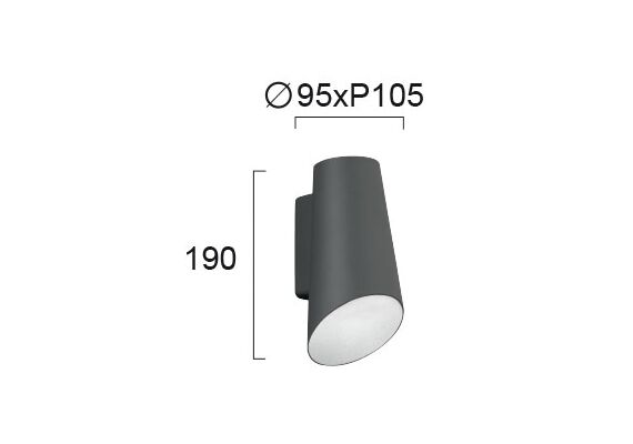 LED Фасаден аплик VISTA 4260500 Viokef 10W 3000K | Osvetlenieto.bg