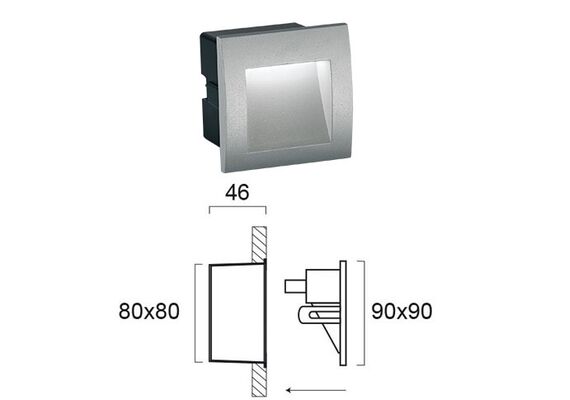 LED Осветление за вграждане RIVA 4124800 Viokef 1.5W 3000K | Osvetlenieto.bg