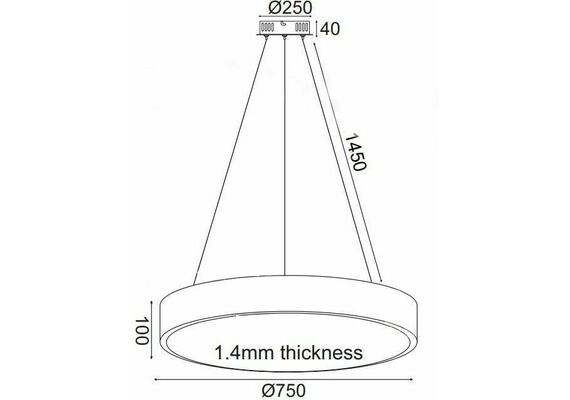 LED Полилей OPTIMUS V29LEDP75BK Aca Lighting 60W 3000K | Osvetlenieto.bg