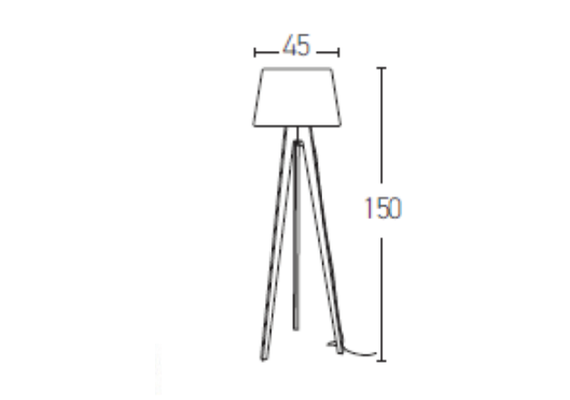 Лампион ZAMBELIS 16179 FLOOR LAMP 1L WOOD SHADE 1xE27 | Osvetlenieto.bg