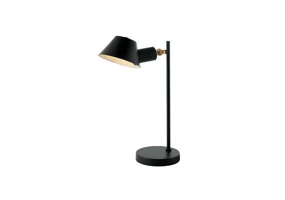 Настолна лампа ZAMBELIS 20223 TABLE LAMP IRON BLACK-GOLD ROTATING HEAD ON/OFF SWITCH 1xE27 | Osvetlenieto.bg
