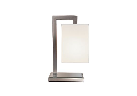 Насатолна лампа ZAMBELIS H11-WH TABLE LAMP CHROME MATT-WHITE SHADE 1xE27 | Osvetlenieto.bg